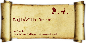 Majláth Arion névjegykártya